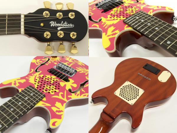 美品】Woodstics アンプ内蔵ミニギター アロハケン 横山健 ESP 横山健