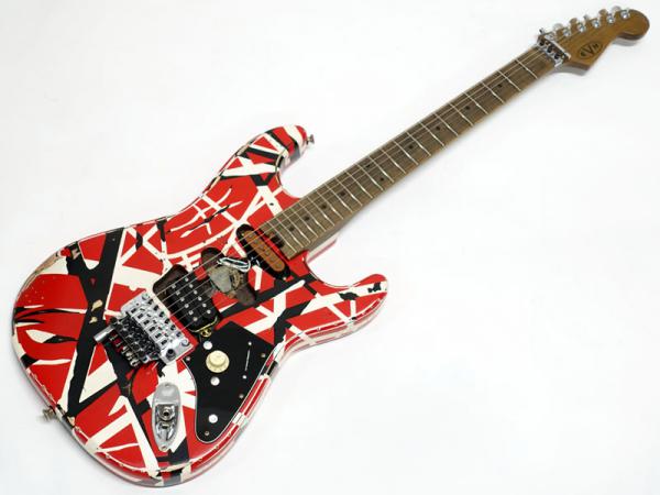 EVH イーブイエイチ Striped Series Frankie Red with Black Stripes
