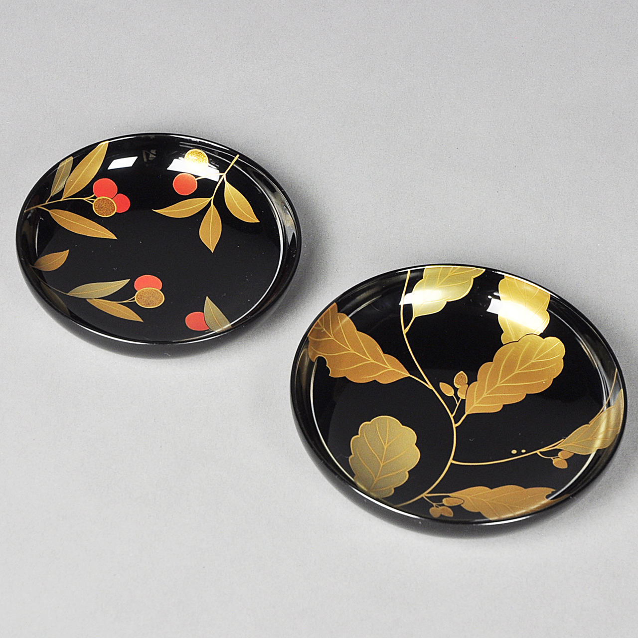 輪島塗 お皿 5枚 復興支援》輪島塗 銘々皿（溜塗 五節句蒔絵） かぶら