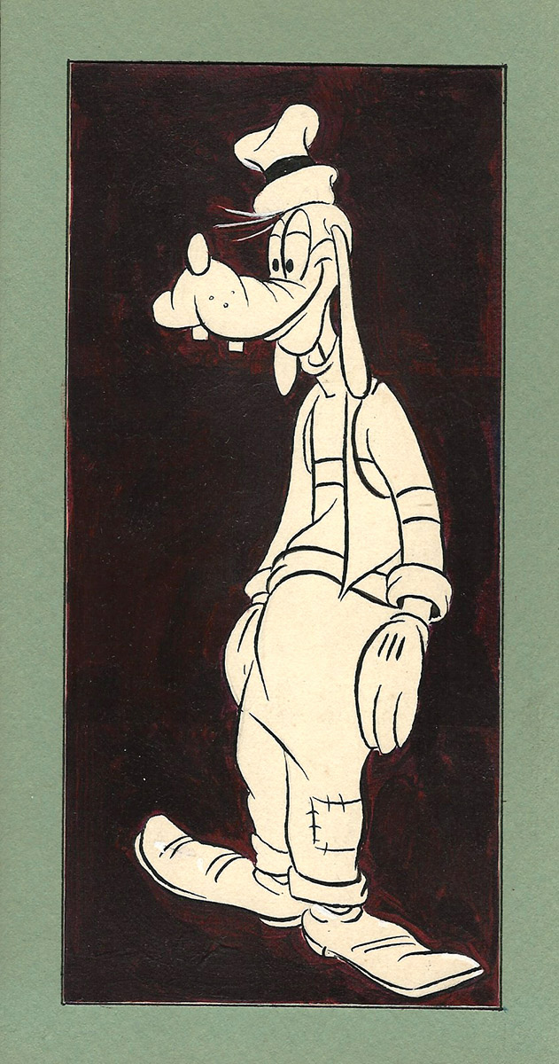 GOOFY and PLUTO WORKSHEET FIGURES (1946) Set of 2 comic strip art
