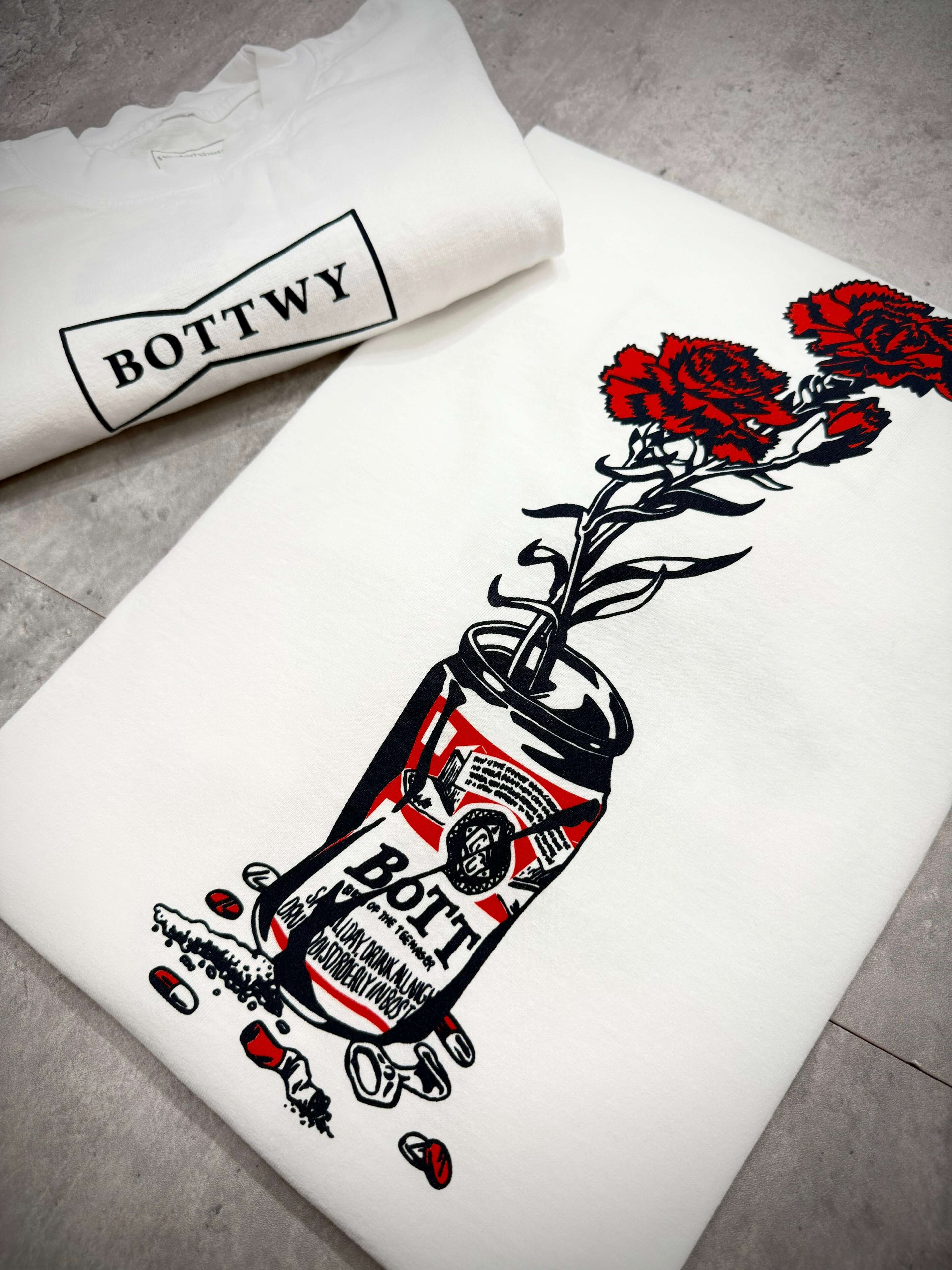 Wasted Youth Bott Flower Can Tee - White | In stock