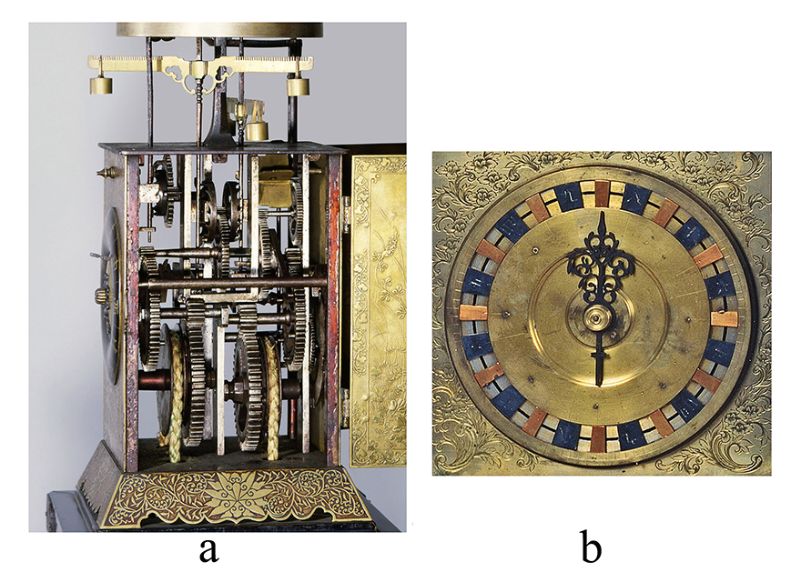 大名品】◇『尺時計』江戸期 和時計 円天符 節板式文字盤 桑造枠◇検