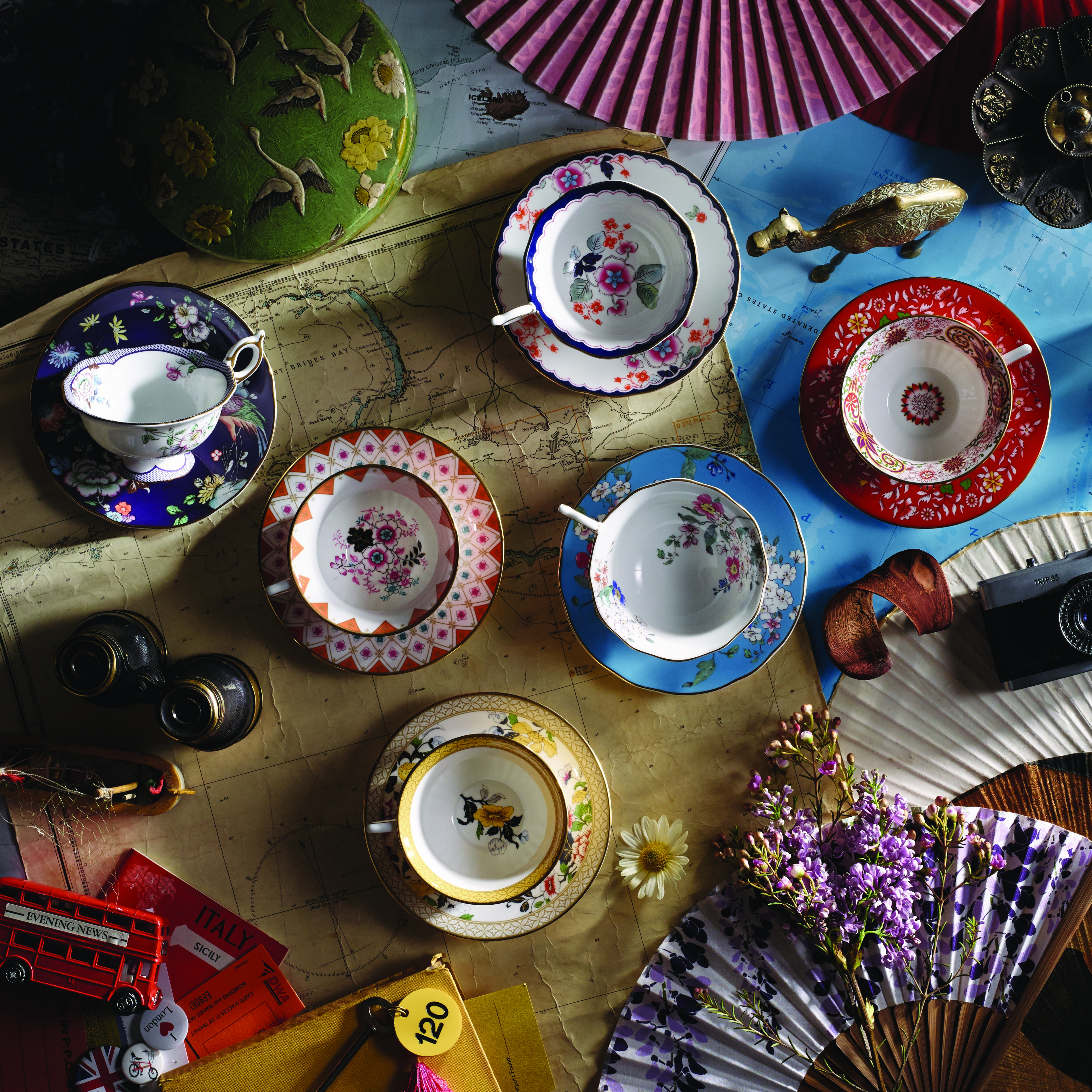 ☆ウェッジウッド☆ シトロン 黒壺 6枚セット 20cm 美品 ☆ウェッジ