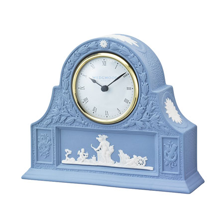 箱付き ウェッジウッド 置時計 ペールマントルクロック ブルー no.177