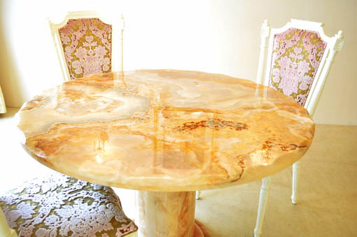 水晶 ダイニングテーブル 120 ラウンド