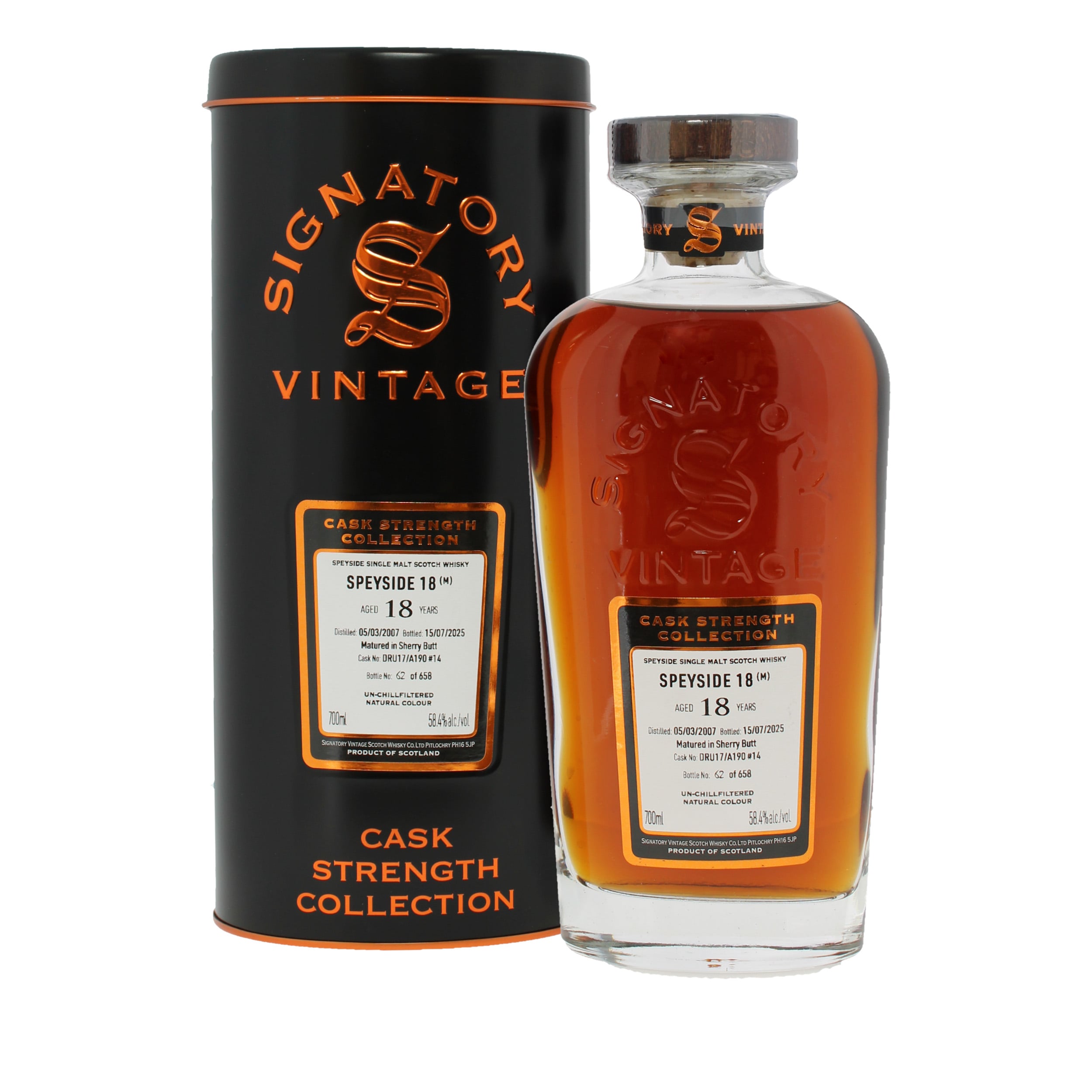 Signatory Vintage Speyside (M) 2007 18 Year Old #14 | The Whisky Shop