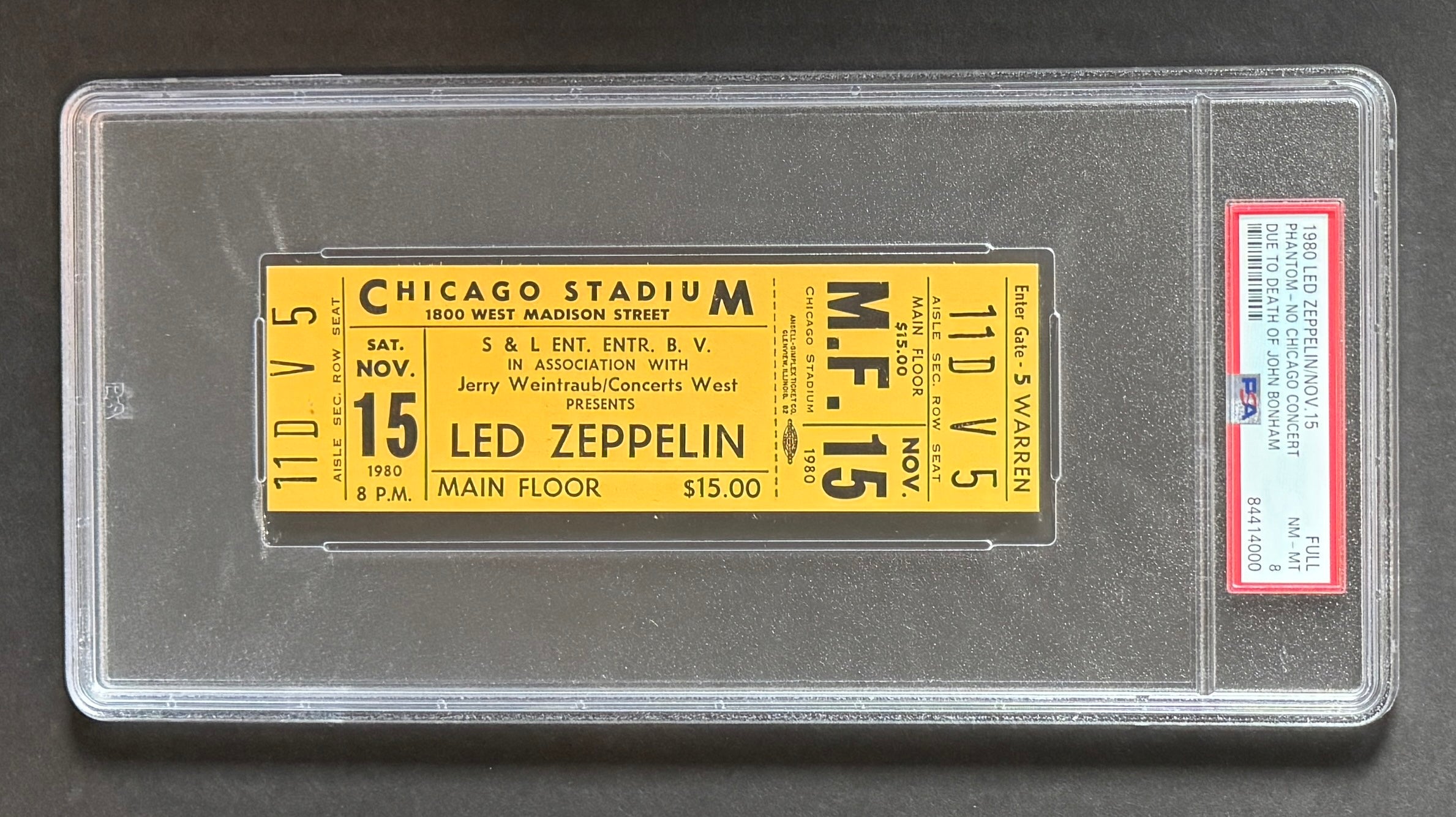 ORIGINAL LED ZEPPELIN 1980 CONCERT TICKET – White Cross Art