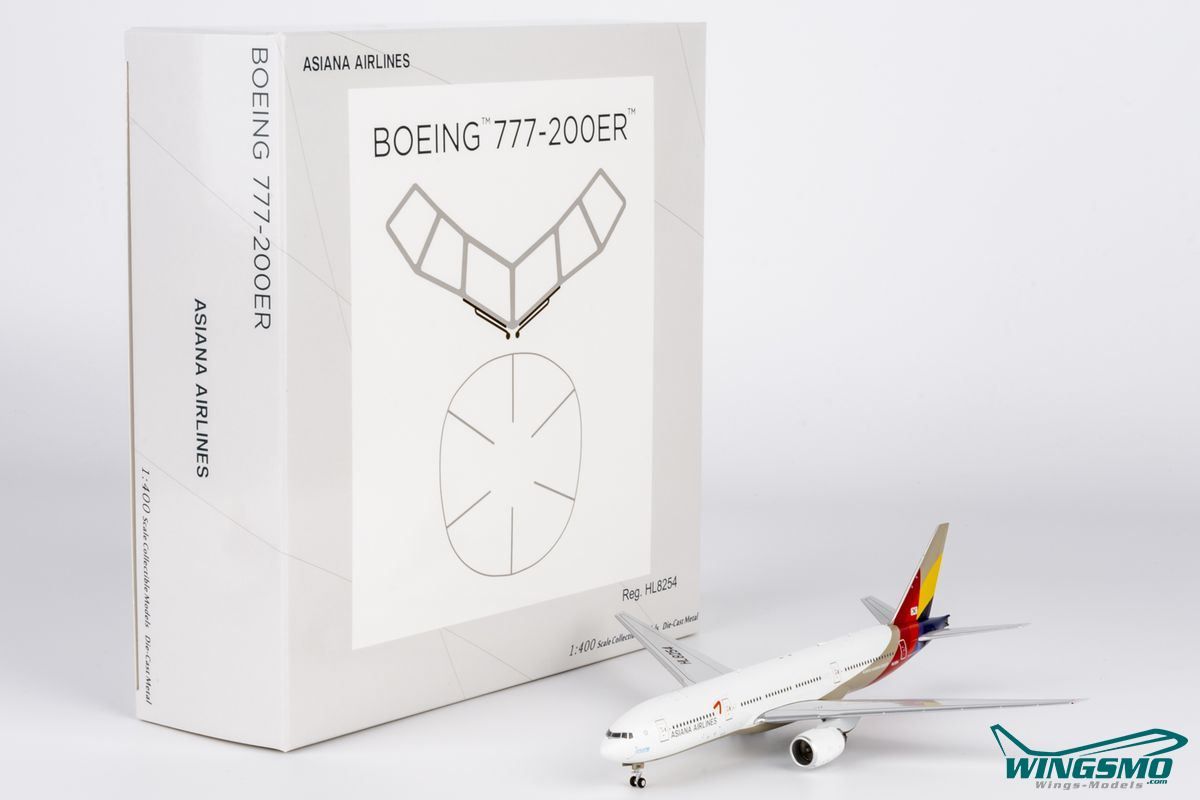 NG Models Asiana Airlines Boeing 777-200ER HL8254 72065 | WINGSMO