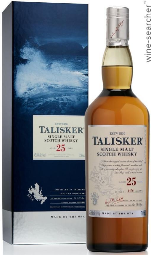 Talisker 25 Year Old Single Malt Scotch Whisky, Isle of Skye
