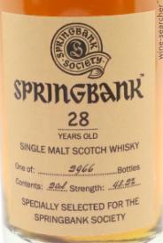 SPRINGBANK 28年 Society限定 200ml