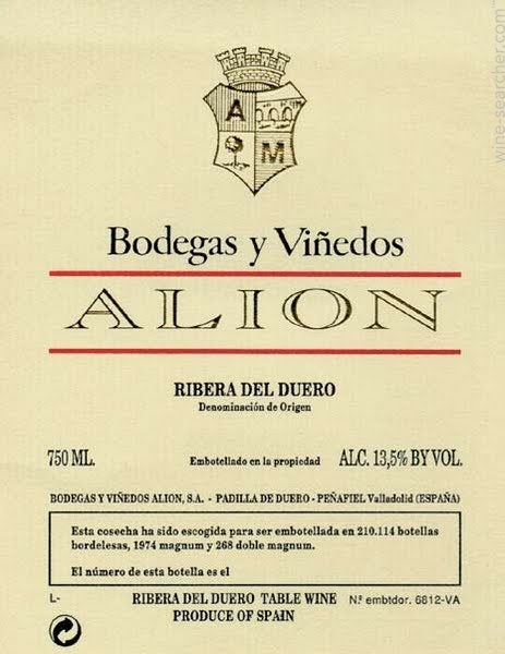 2016 Vega Sicilia Alion, Ribera del Duero, Spain | prices, reviews