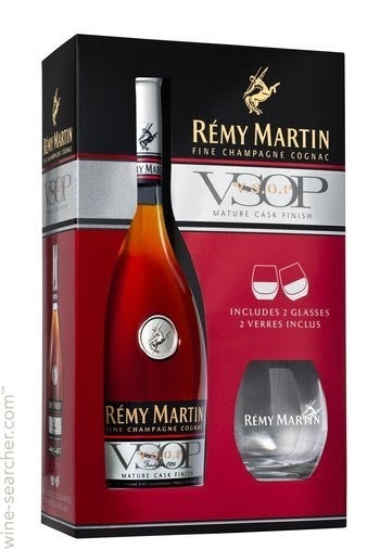 Remy Martin V.S.O.P. Fine Champagne Cognac with Glasses, France