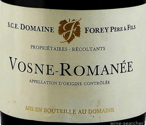 Domaine Forey Pere et Fils Vosne-Romanee, Cote de Nuits, France