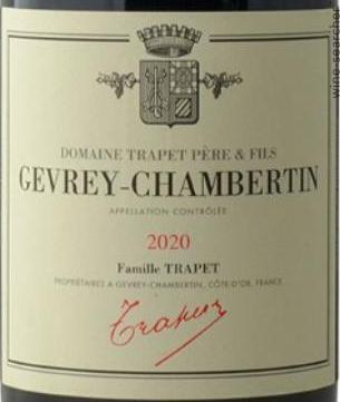 2020 Domaine Trapet Pere et Fils Gevrey-Chambertin Ostrea, Cote de