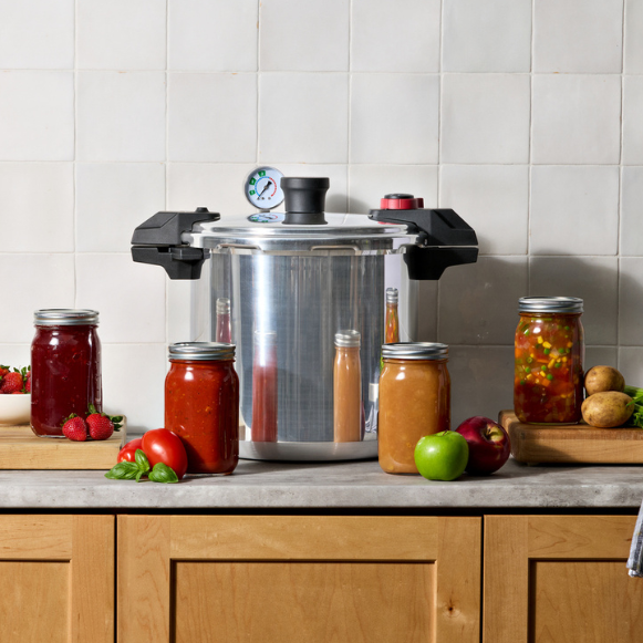 Polished Aluminum Cookware, Canner & Pressure Cooker, 22 quart