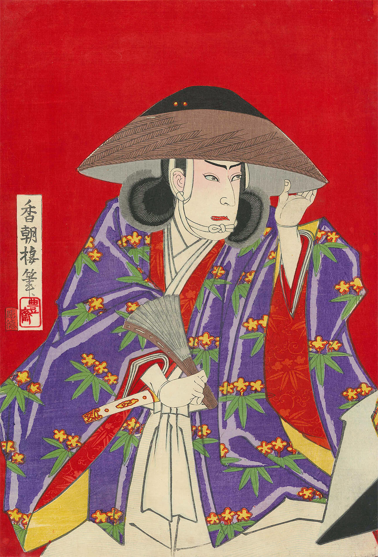 HANA/本物 浮世絵 【歌舞伎十八番之内 勧進帳】国貞画！木版画 大判 錦絵