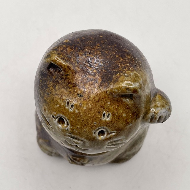 陶吉作 備前焼 招き猫 備前焼陶吉は人間国宝作品から現代作品・和食器