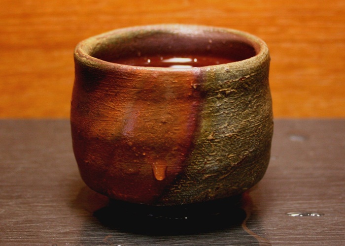 人間国宝 金重陶陽作 備前 酒呑 人間国宝 金重陶陽 備前焼 備前酒呑
