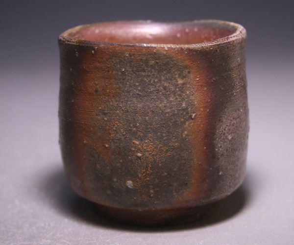 岡山県重要無形文化財 四代松田華山 備前焼 花入 共箱共布栞 フラワー