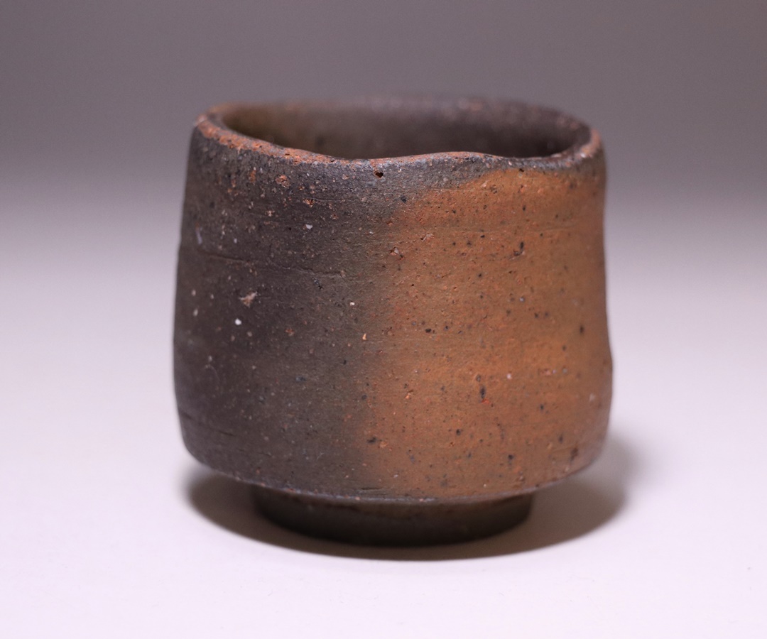 人間国宝伊勢崎淳作備前焼湯呑み備前焼緋襷湯呑み
