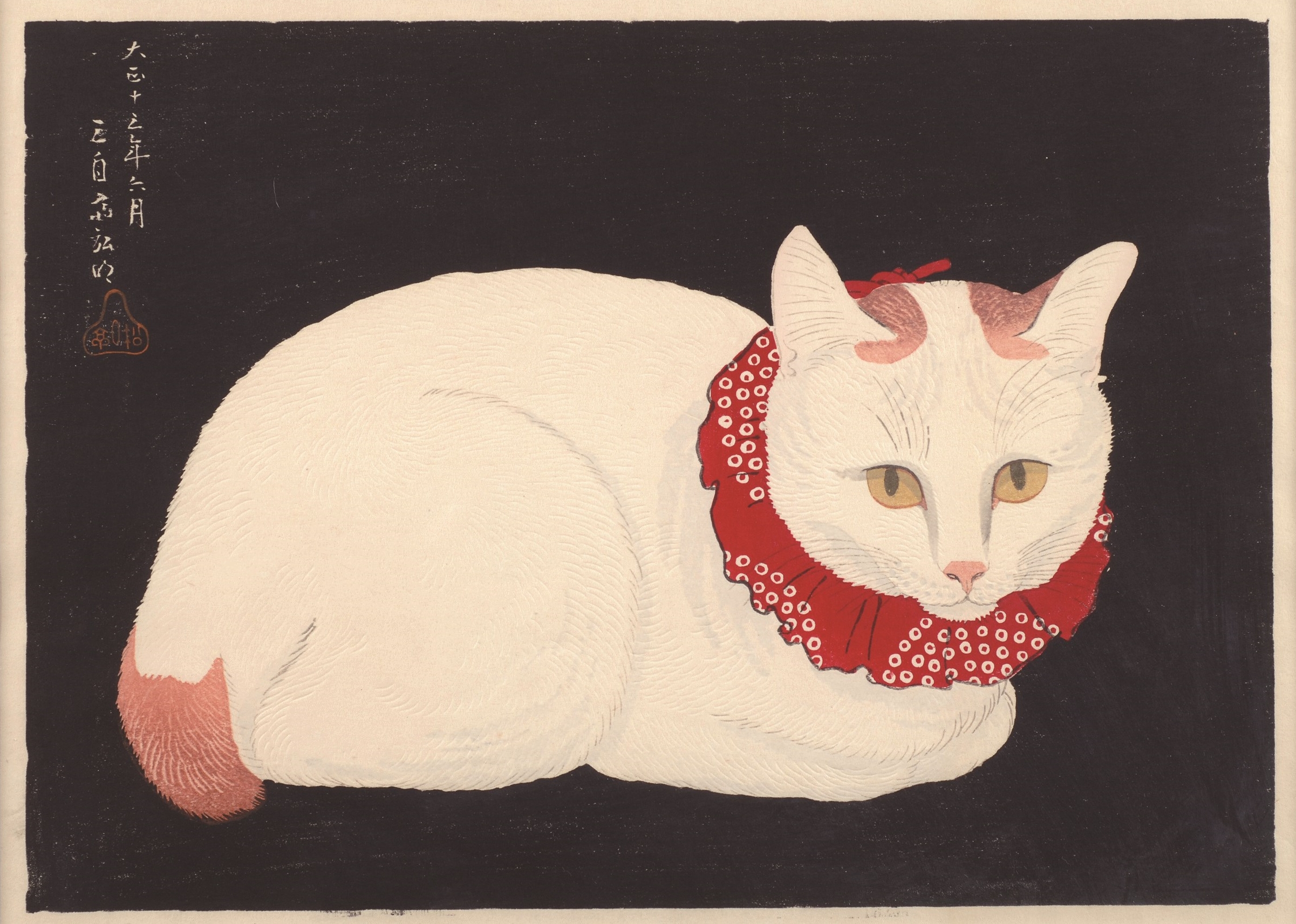 バリ絵画:猫のロマンス バリ絵画:猫のロマンス