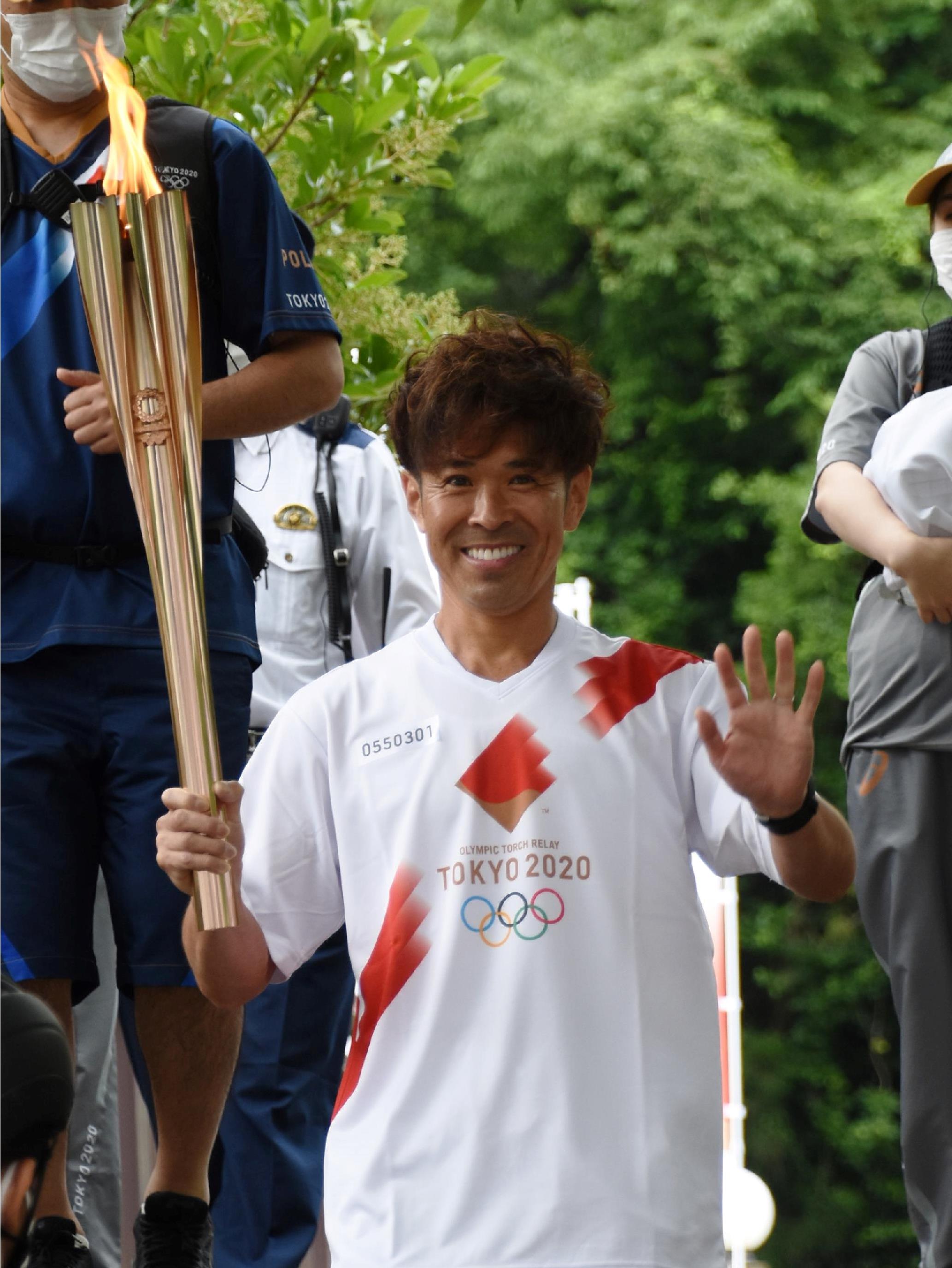 東京2020オリンピック聖火リレーが実施されました | 鳥取県三朝町役場