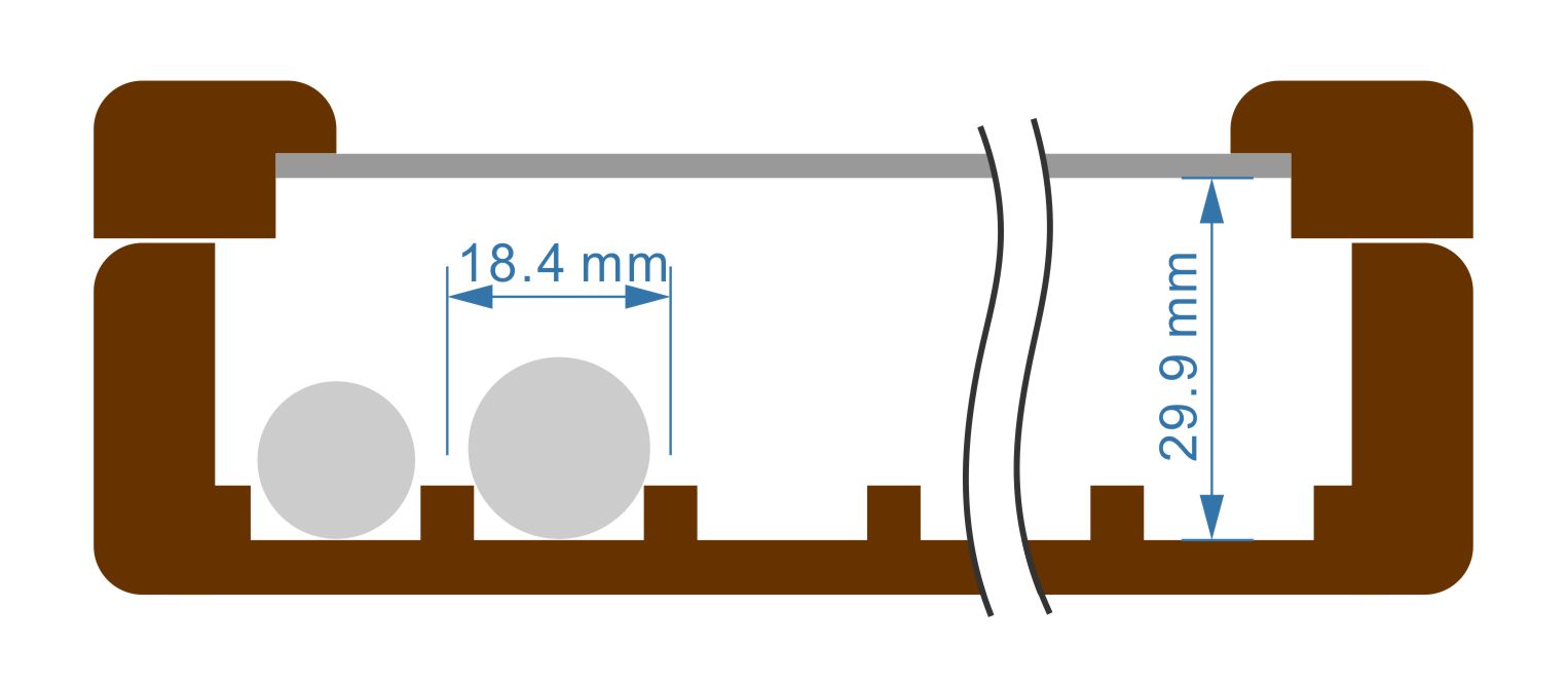 ペントレイ（固定蓋付き） [万年筆,波板,起毛状布,スタッキング可能,15