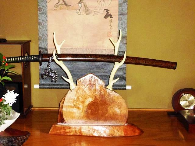 鹿の角刀掛け Yahoo!オークション -「鹿の角 刀掛け」の落札相場・落札価格