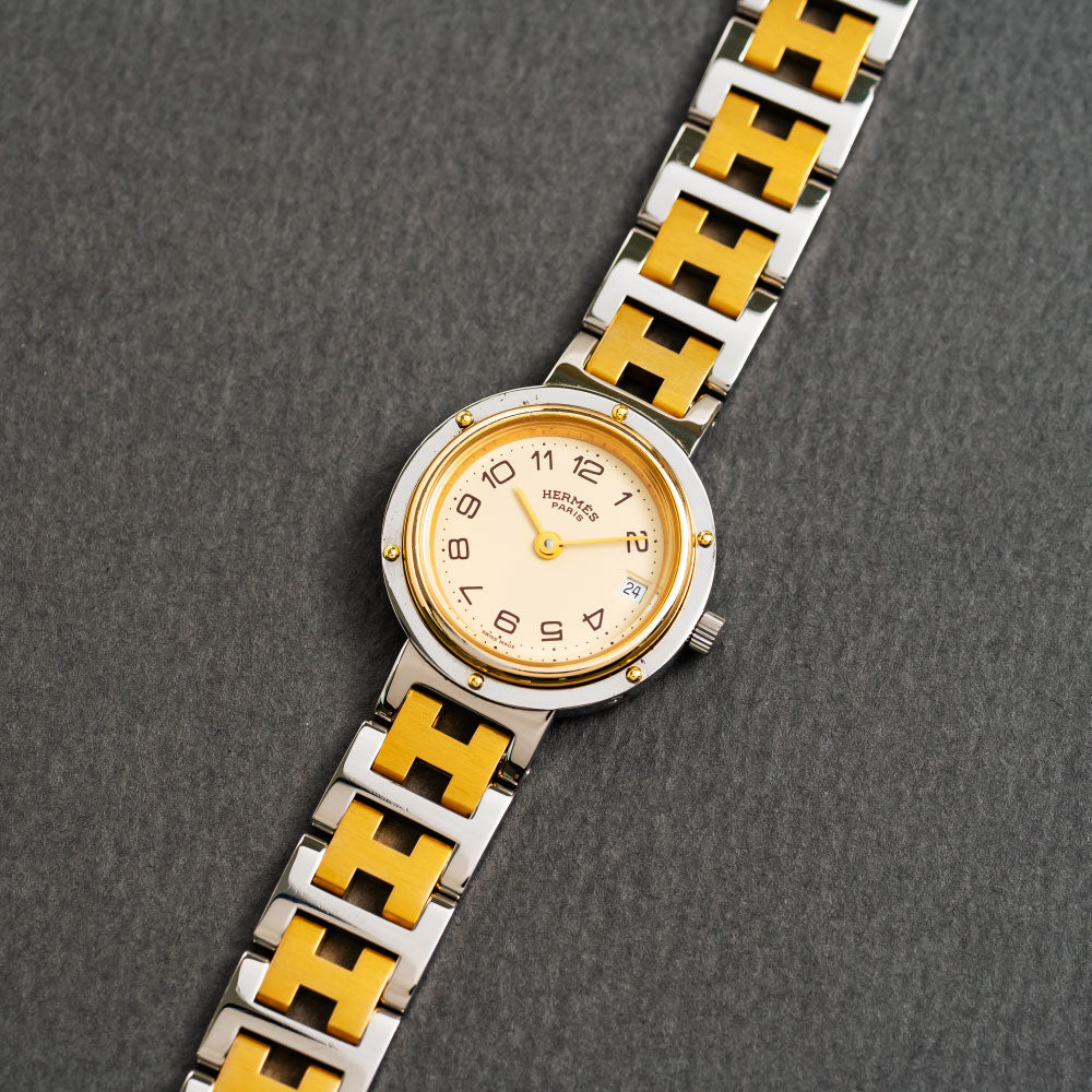 ◇エルメス◇クリッパー◇レディース◇約12mm幅◇2連コマ◇CL4.