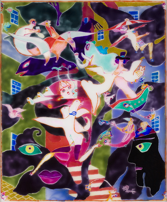 希少】洋画家渡辺恂三「そっと見る」