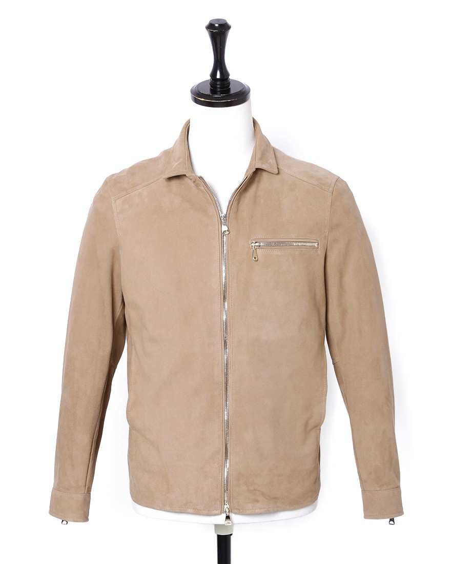 ゴートスエード シャツライダースジャケット【LIONEL/CAMOSCIO SP05