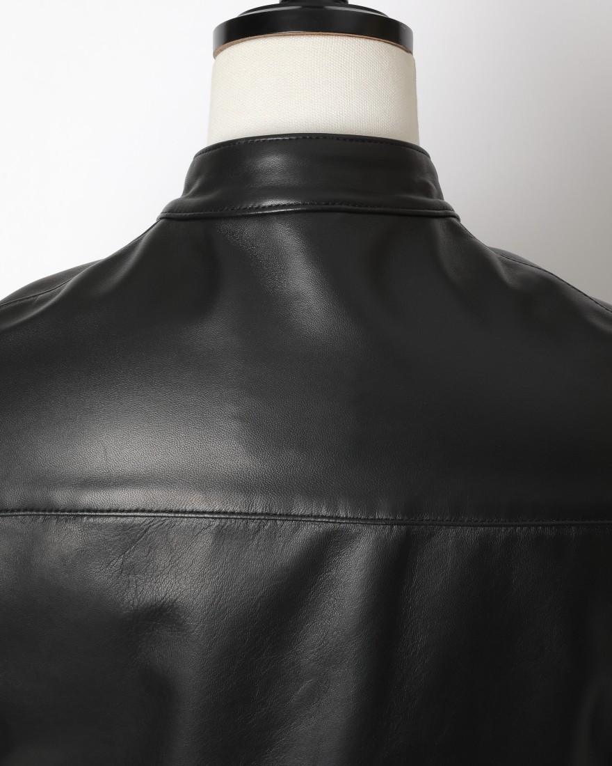 ラムナッパレザー スタンドカラー シングルライダース【SINGLE RIDERS