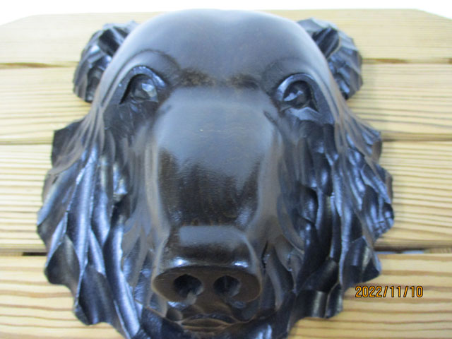 熊と銀鮭壁掛け [トミヤ郷土民芸]