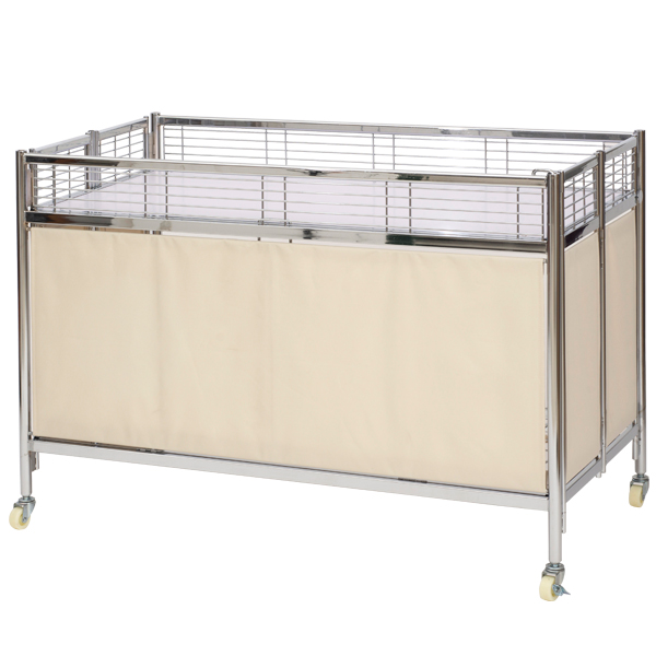 中折れ式ワゴン アイボリー W1200 店舗用品 陳列什器 販売ワゴン