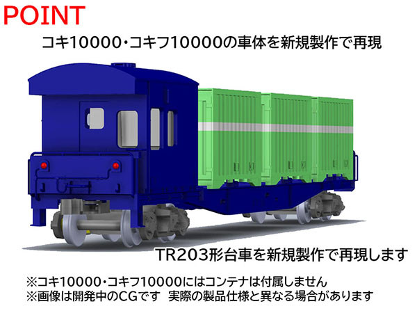 国鉄貨車 コキフ10000形（3個積み・コンテナなし）｜製品情報｜製品