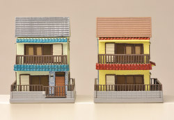 ジオコレ 1/150「集合住宅×4点 & 建売住宅 + オマケ」セット 建物