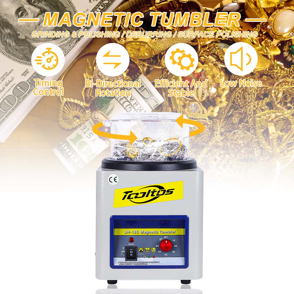 Tooltos JH-185 Magnetic Jewelry Polisher | 2000 RPM Tumbler