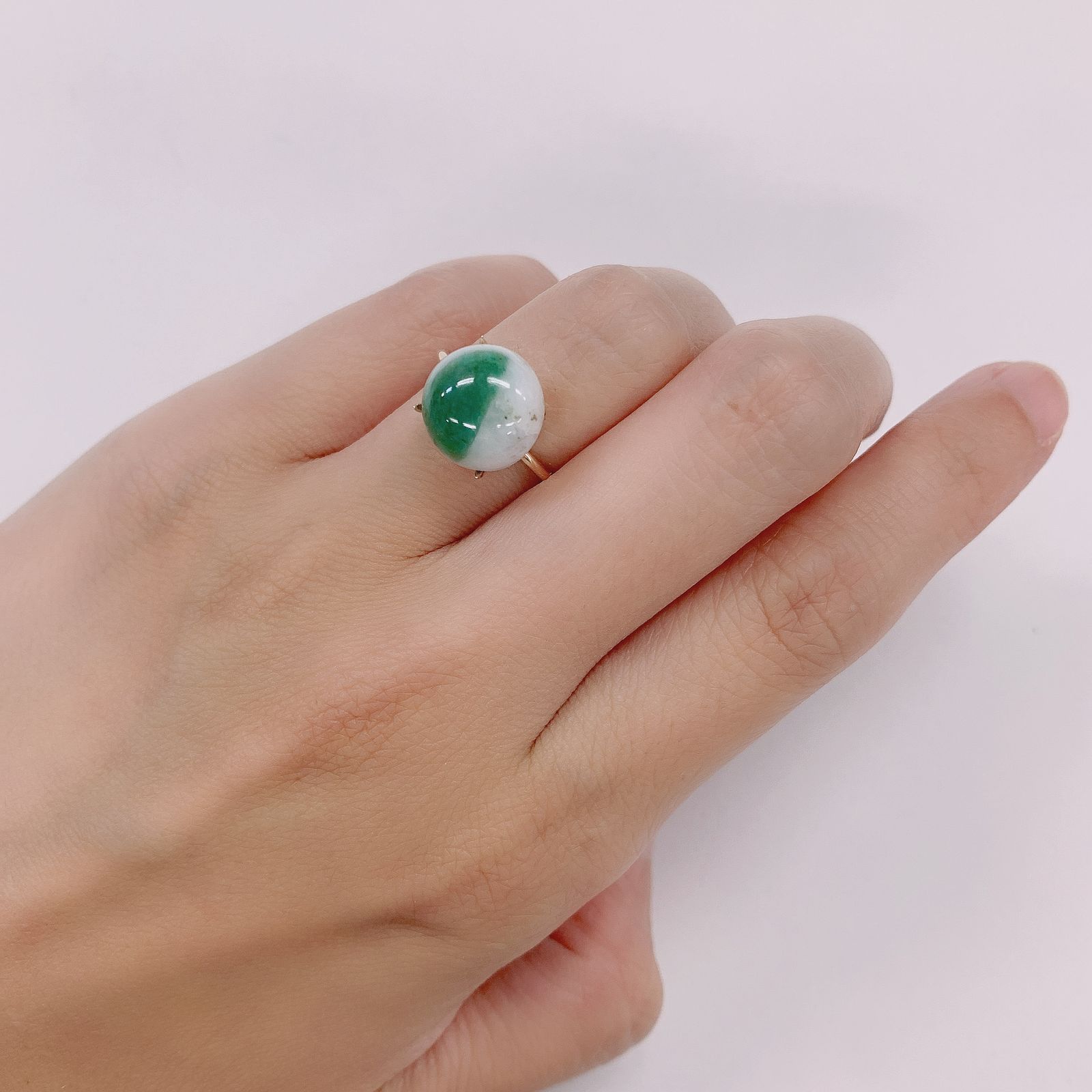 エメラルドインクォーツ ブラジル産 5.38ct / 11.2x11.1mm前後