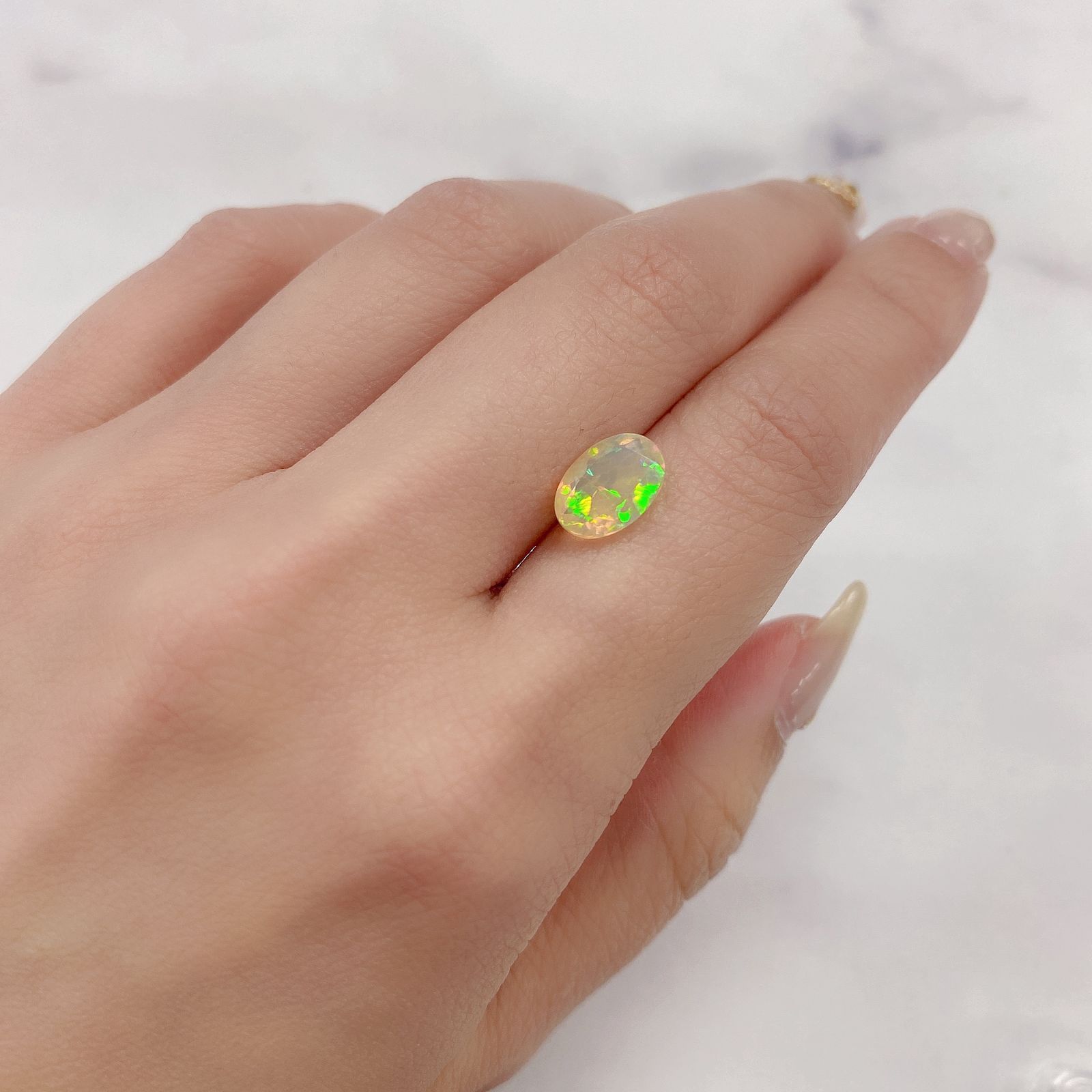 ハニカムオパール(宝石名オパール)エチオピア産 1.14ct 識別済