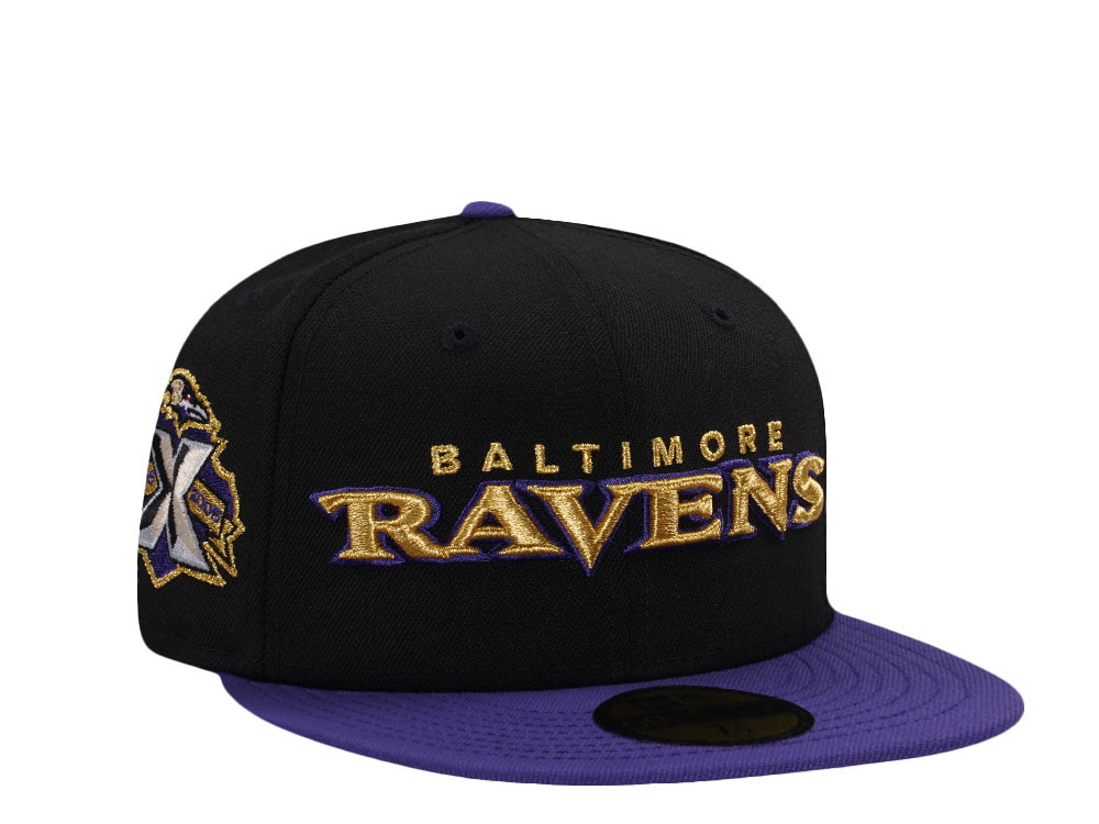 New Era Baltimore Ravens 10th Anniversary Black Two Tone Edition