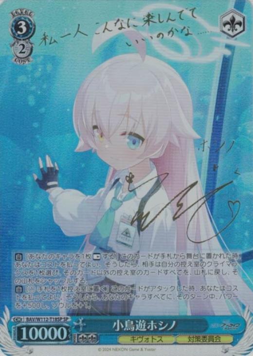 ヴァイスシュヴァルツ ブルーアーカイブ 小鳥遊ホシノ SP PSA10 鑑定