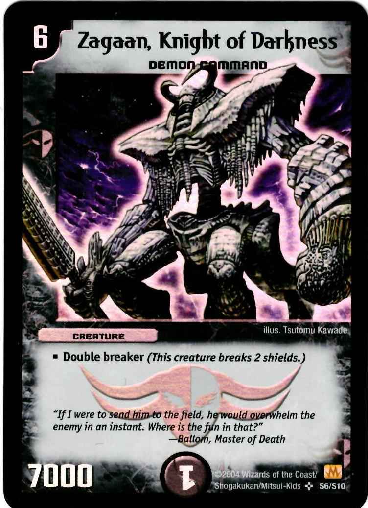 DuelMasters】 暗黒の騎士ザガーン 英語版 スーパーレア | トレカの