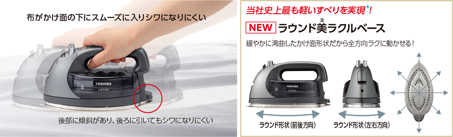 東芝 コードレススチームアイロン TA-FDX960(K) ブラックスチール