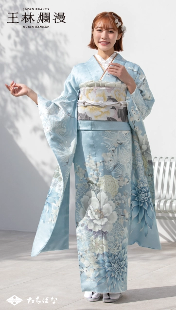 王林爛漫”の振袖-水色｜成人記念の新作振袖ご紹介 OR-303