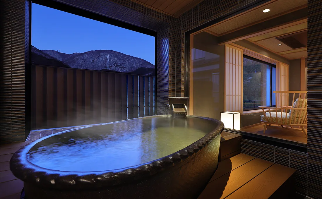 半露天風呂付き和洋室 そうてん | 山形県あつみ温泉旅館 | たちばなや