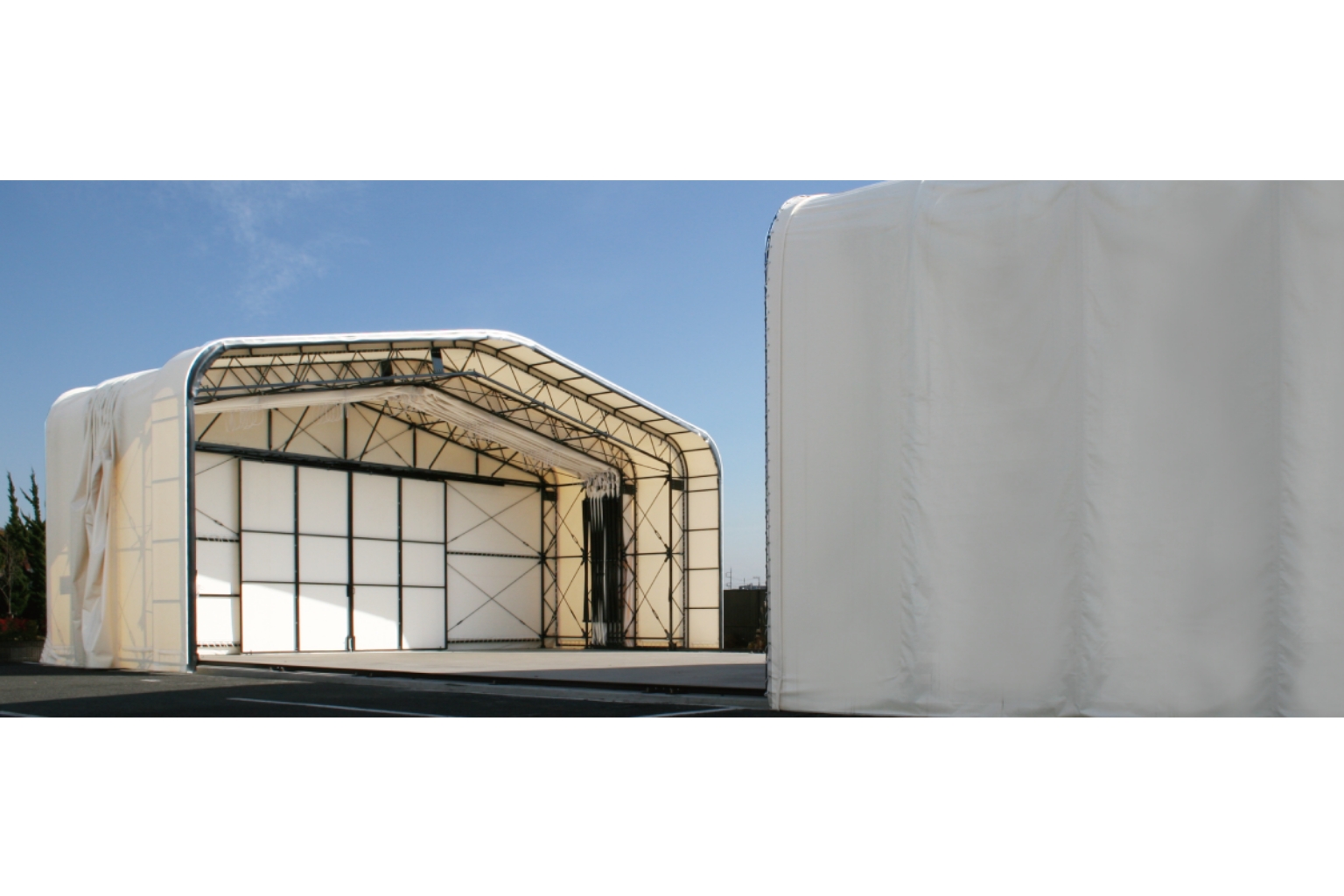 伸縮式テント倉庫 FLEX HOUSE-JH ジャバラハウス | 太陽工業株式会社