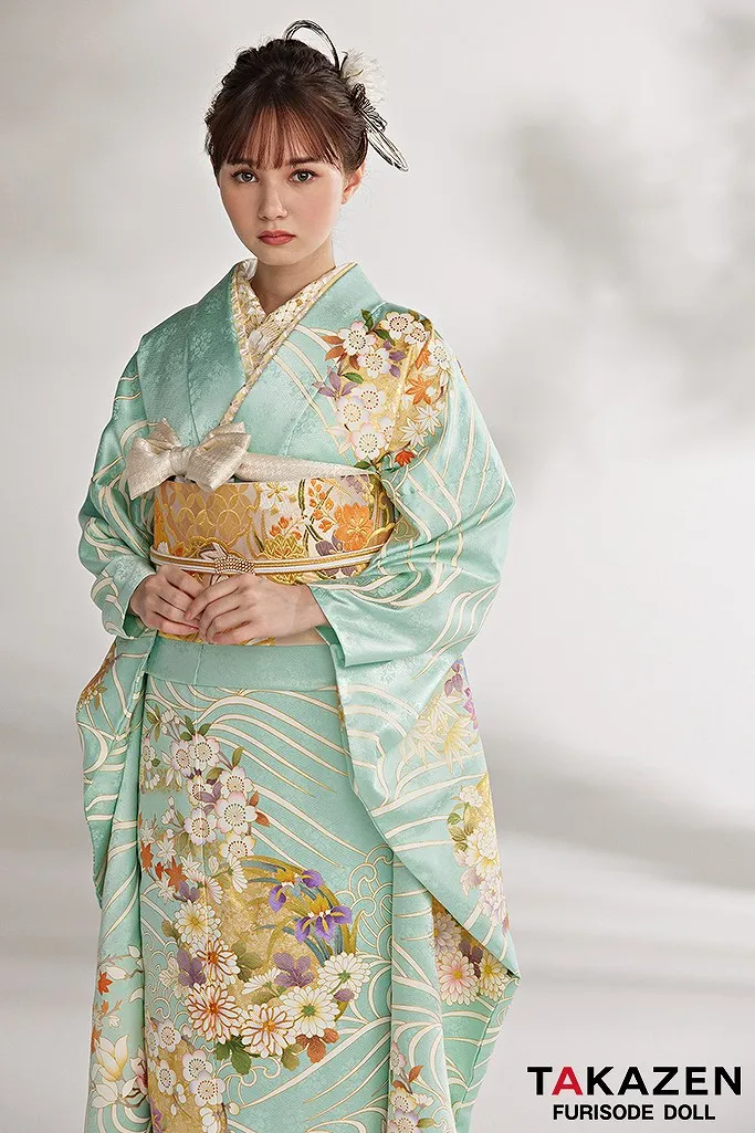 美品 振袖フルセット 古典柄 オフホワイト系 151〜166cm ❤︎可愛い