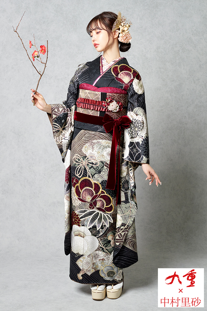 中村里砂 人気のエンジ 振袖セット 中村里砂 人気のエンジ 振袖セット
