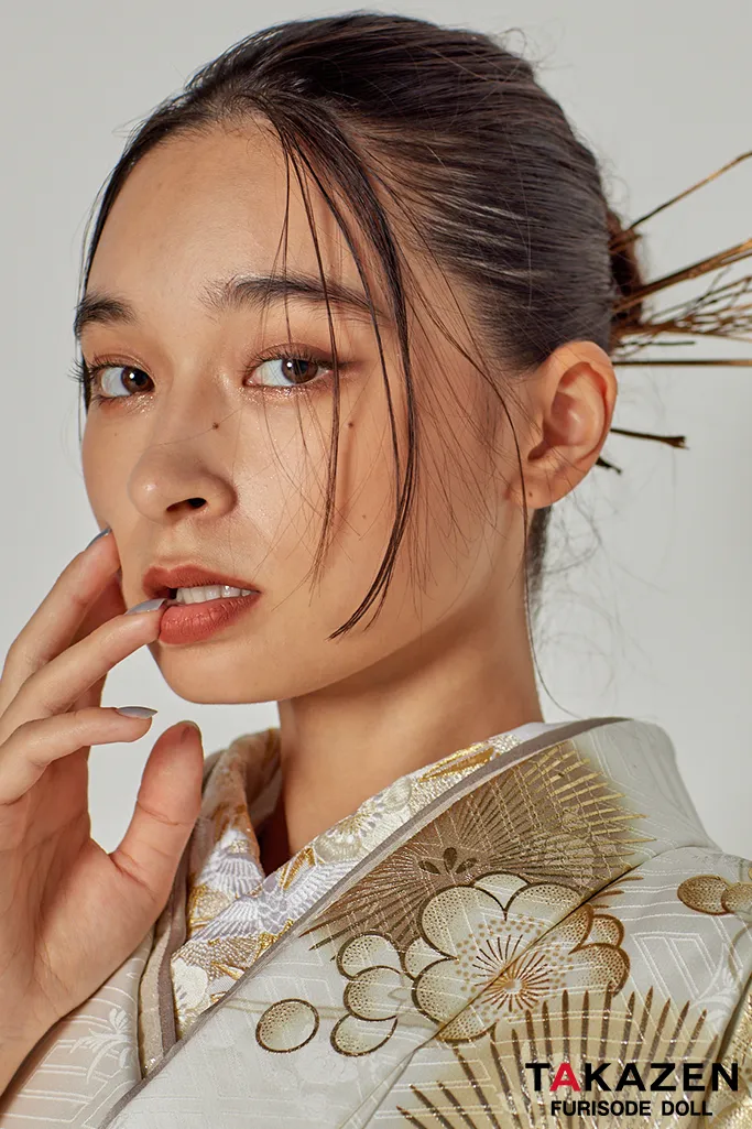 粋古典 白/金/ゴールド 鶴柄/針松 シック かっこいい 大人っぽい 金彩