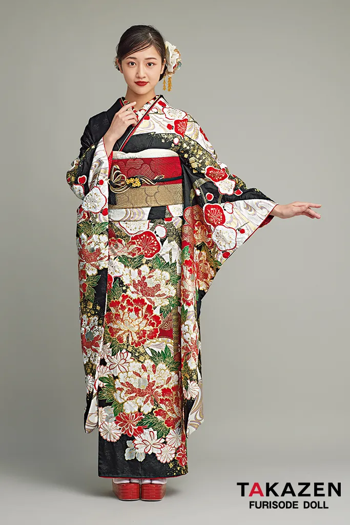 最上級“藤娘きぬたや” 白/ピンク 藤の花 総絞り 高級振袖 百貨店価格